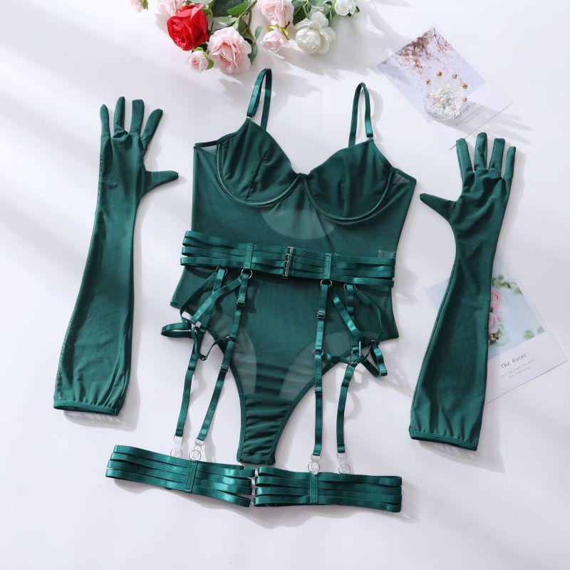 Body Renda c/ Luvas & Ligas