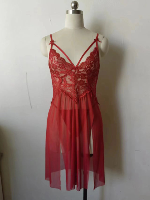 Vestido Bordado c/ Saia Longa